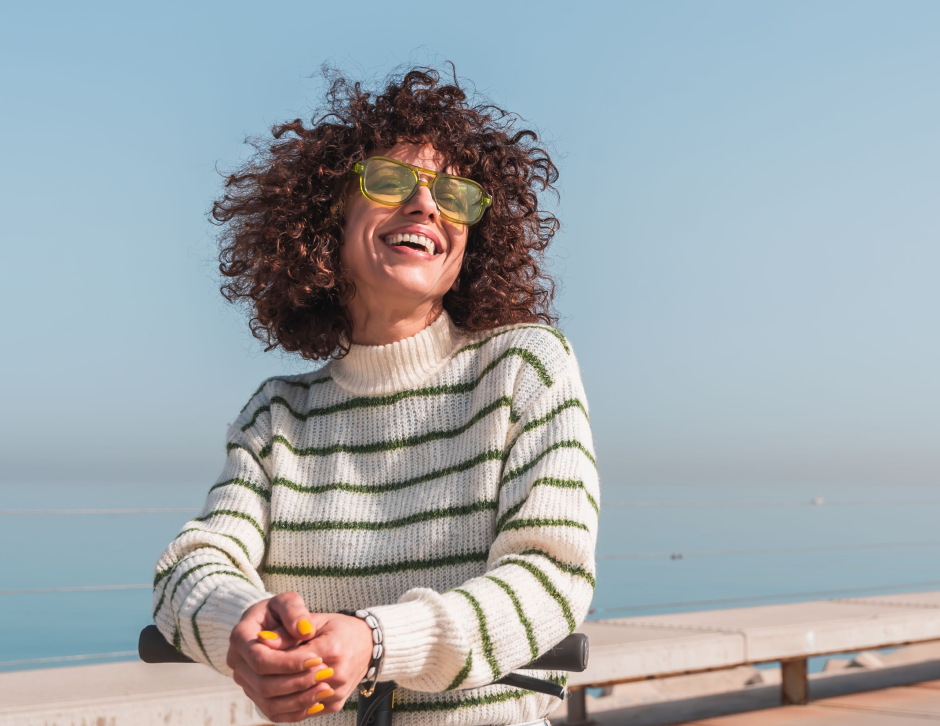 woman on pier